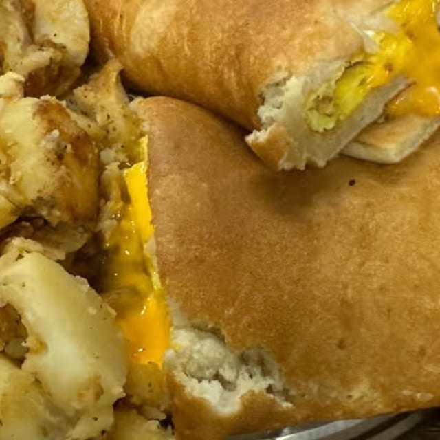 Meat, Egg, and Cheese Wrap.