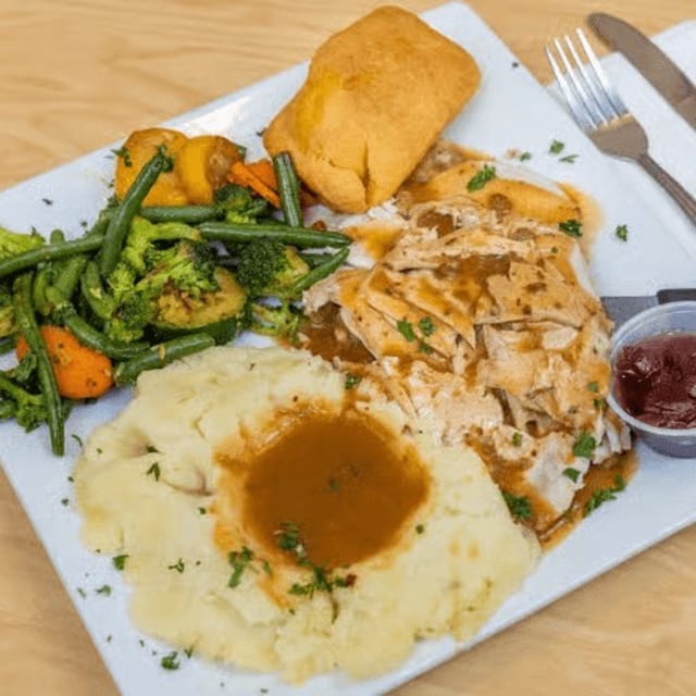 Roasted Turkey with Gravy.