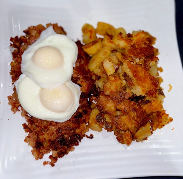 Corned Beef Hash and Eggs.