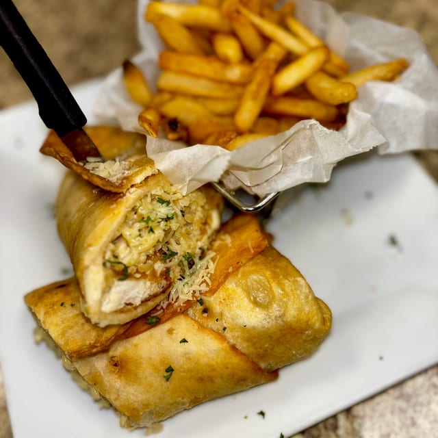 Chicken Alfredo Jumbo Wrap.