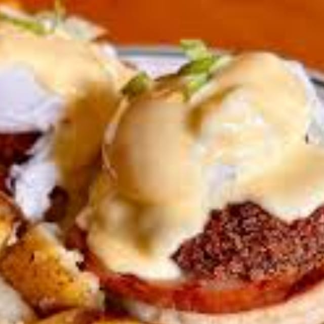 Eggs Benedict Burger.