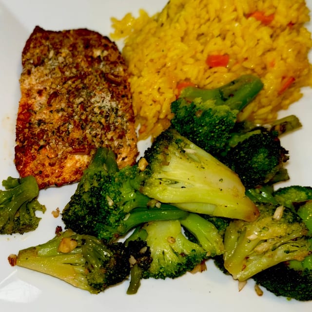 Pecan-Crusted Salmon.