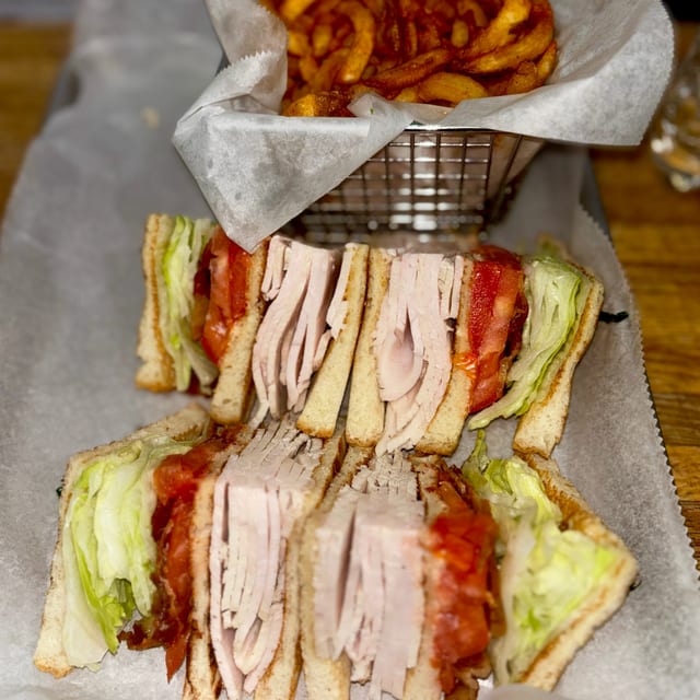 Triple Decker Turkey Bacon Club Sandwich.