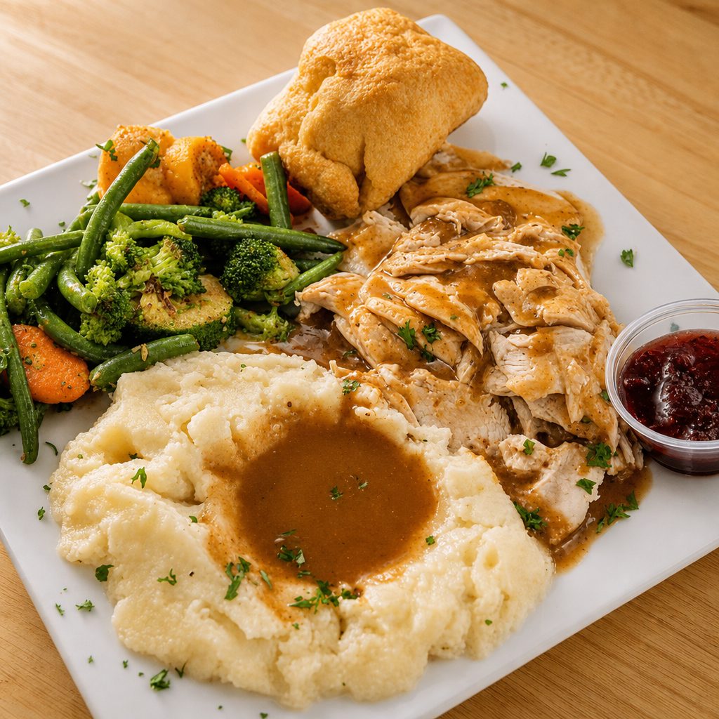 Roast Turkey Dinner.