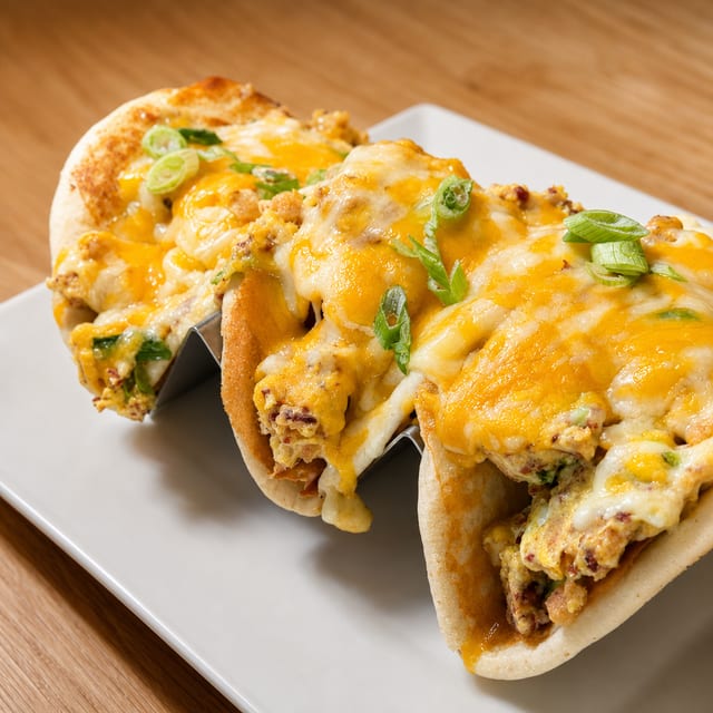 Meat Lovers Pancake Tacos.