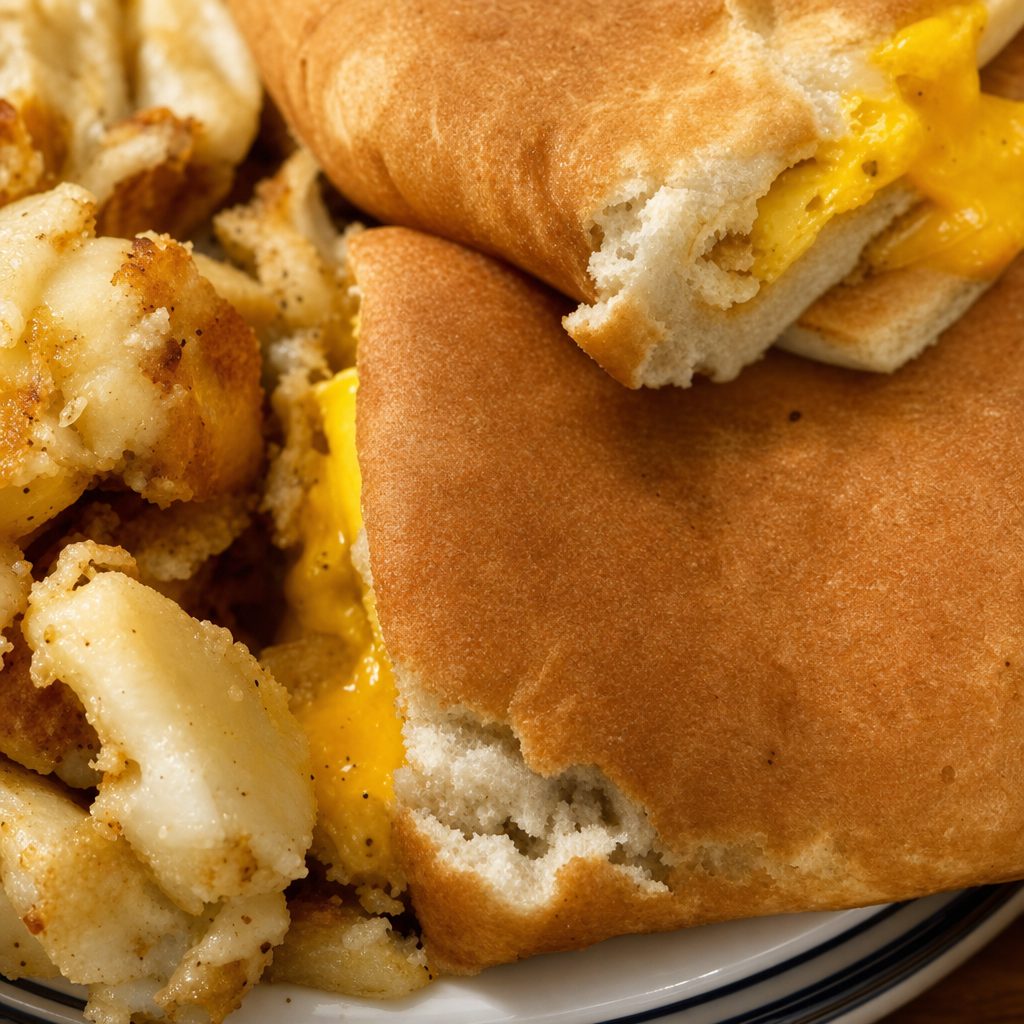 Meat, Egg, and Cheese Wrap.