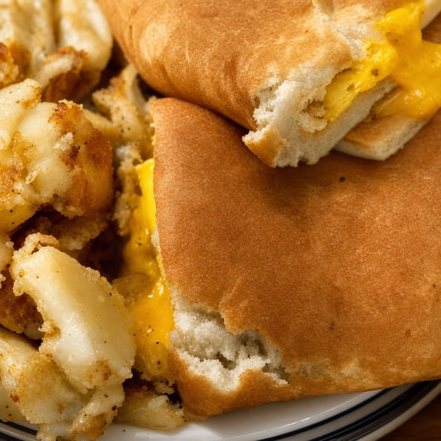 Meat, Egg, and Cheese Wrap.