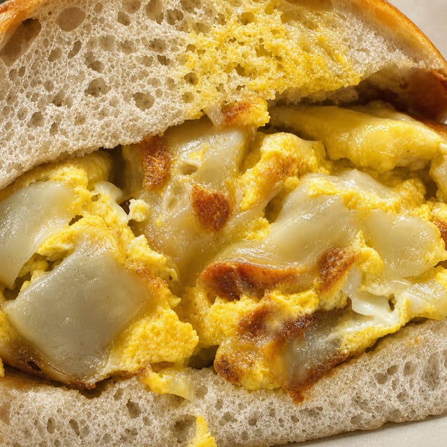 Potato and Egg Sandwich.