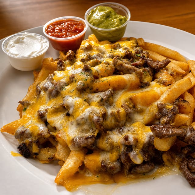Bacon Cheeseburger Explosion Fries.