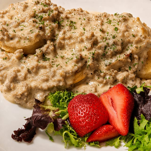 Our Homemade Biscuits & Gravy.