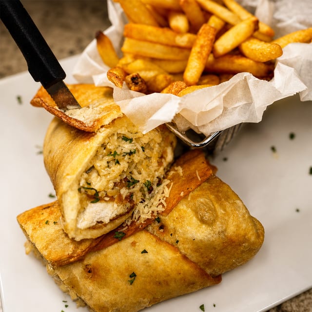 Chicken Alfredo Jumbo Wrap.